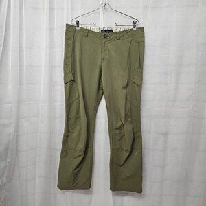 Eastern Mountain Sports Utility Pants Roll Tab Leg Green Hiking Outdoors Gorp 14